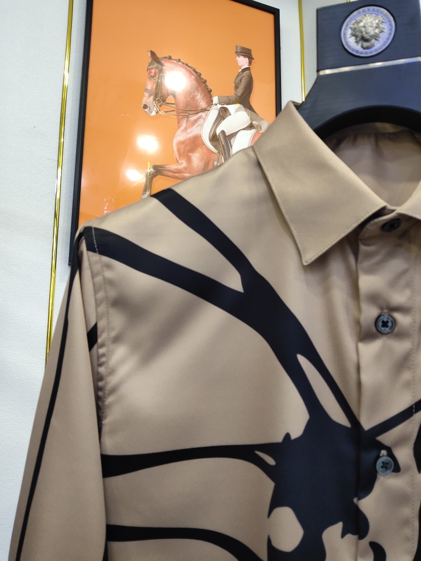 McQueen アレキサンダーマックイーン シャツ激安通販 メンズシャツ トップス 柔らかい 長袖 春 ビジネス グレイ_3