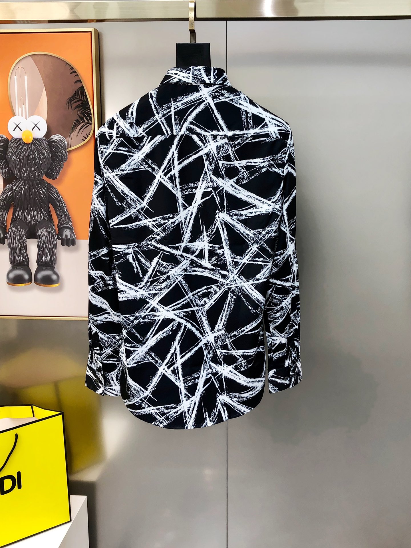 McQueen アレキサンダーマックイーン 定番スーパーコピー 長袖 トップス ビジネス 柔らかい プリント メンズ ブラック_2