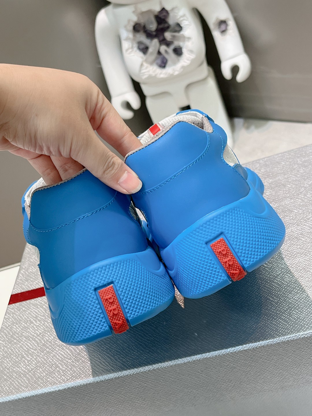 PRADAプラダ 運動靴Ｎ級品 スポーツシューズ 運動 ランニング カジュアル 通気性いい 通学 シンプル 人気 ブルー_7