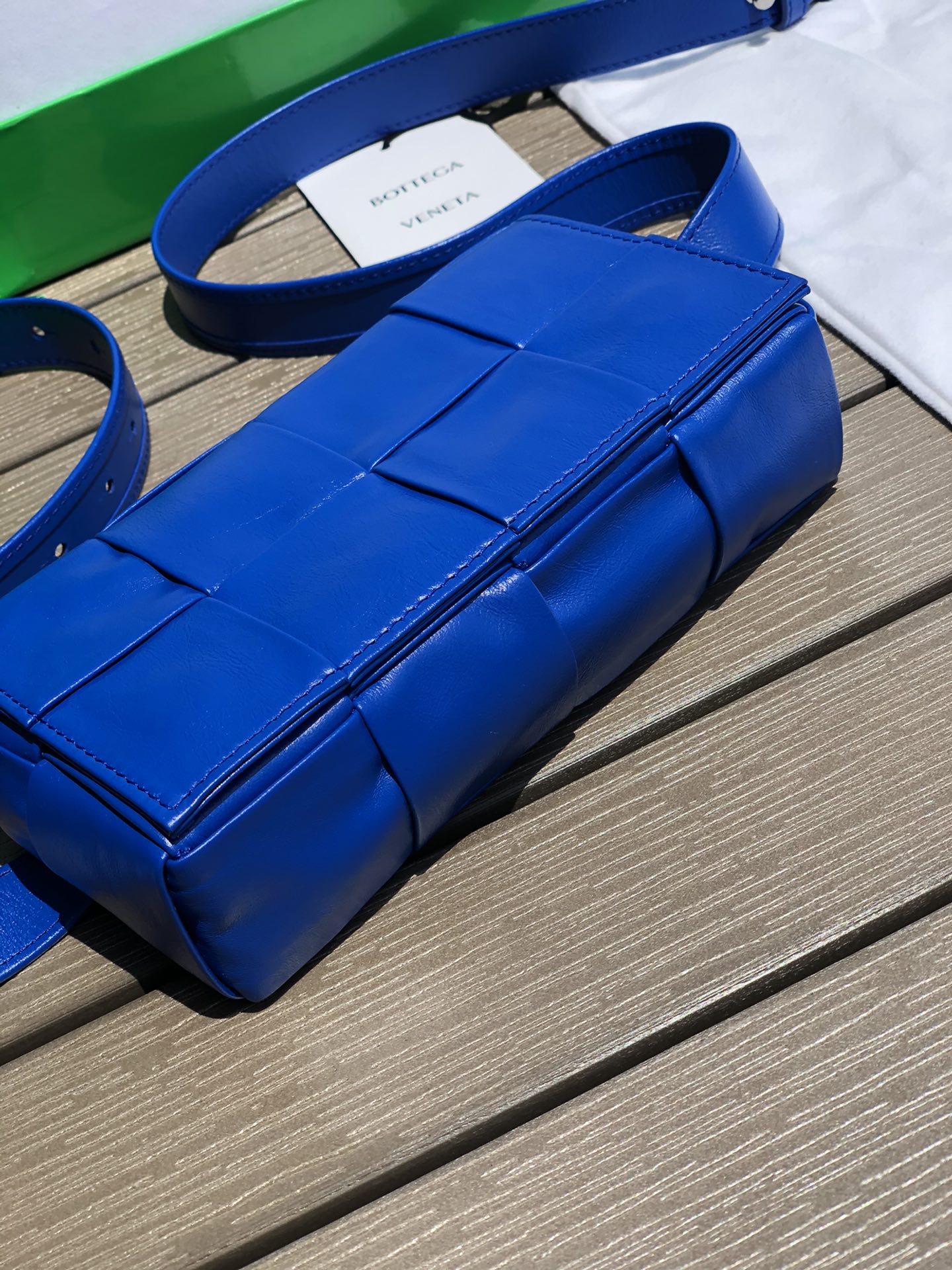 bottega venetaボッテガ バッグインバッグＮ級品 人気販売 斜め掛けバッグ 編み形 シンプル 男女兼用 ブルー_2