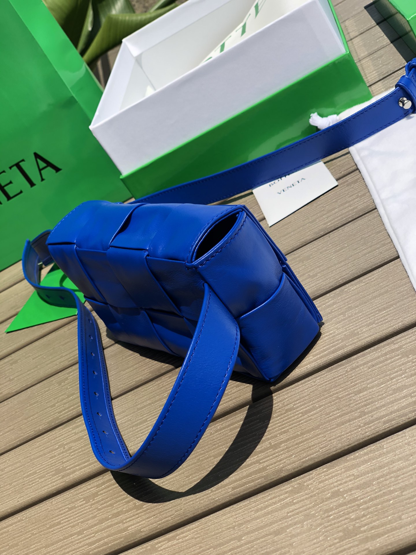 bottega venetaボッテガ バッグインバッグＮ級品 人気販売 斜め掛けバッグ 編み形 シンプル 男女兼用 ブルー_9