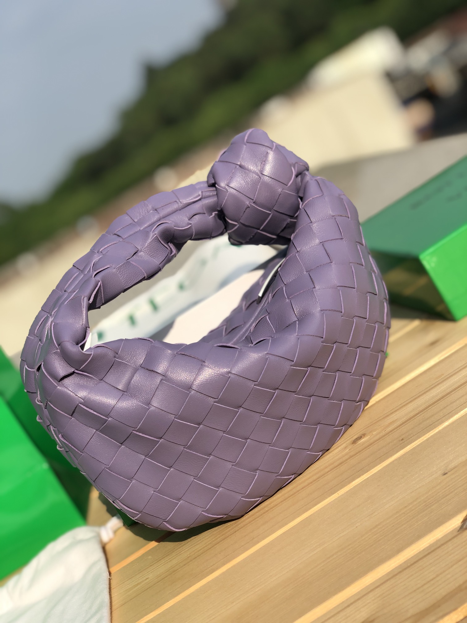 bottega venetaボッテガ カバ ブログコピー ミニバッグ 編みバッグ 持ちバッグ 新商品 優雅 シンプル 人気 パープル_1