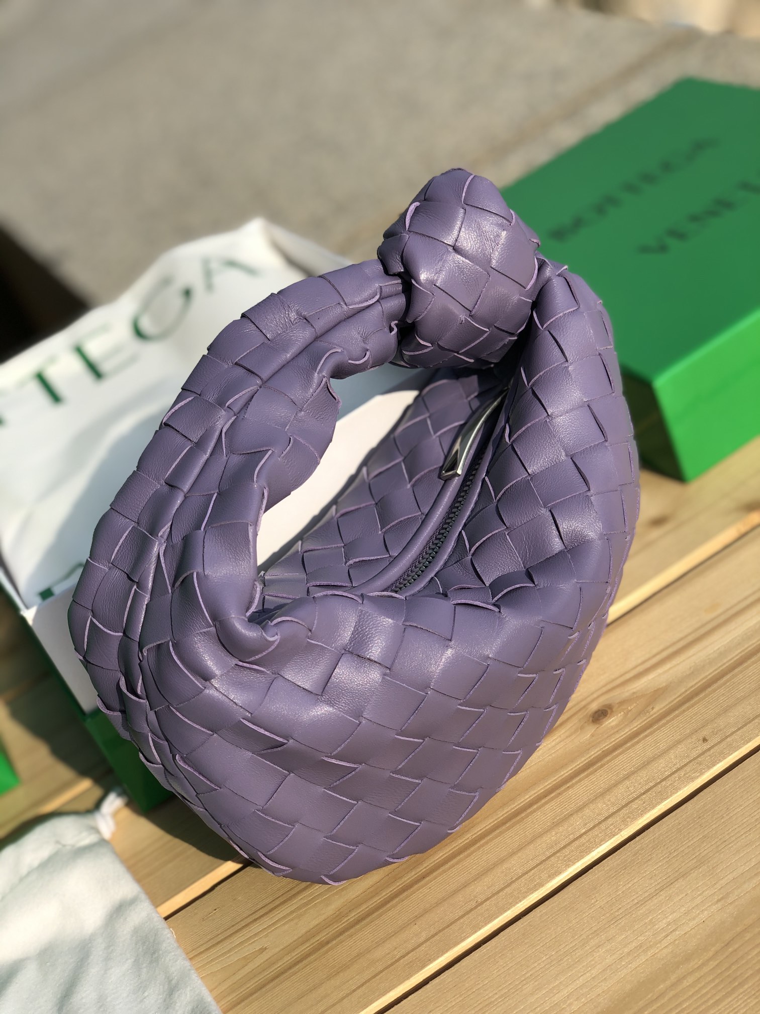 bottega venetaボッテガ カバ ブログコピー ミニバッグ 編みバッグ 持ちバッグ 新商品 優雅 シンプル 人気 パープル_2