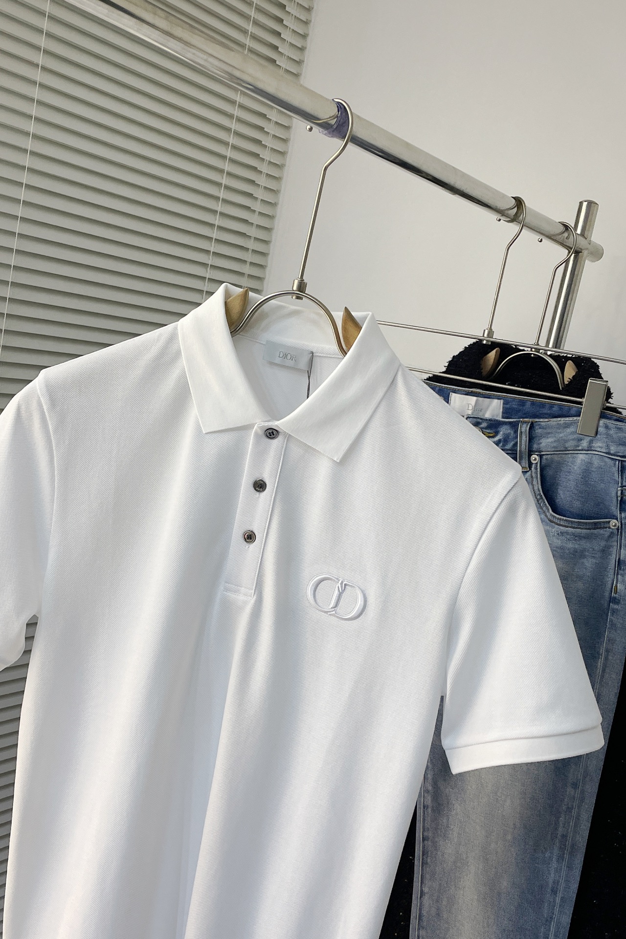 ディオールトップコートスーパーコピー ポロシャツ トップス シャツ 半袖 春夏新作 シンプル 通気性いい シンプル 2色可選_6