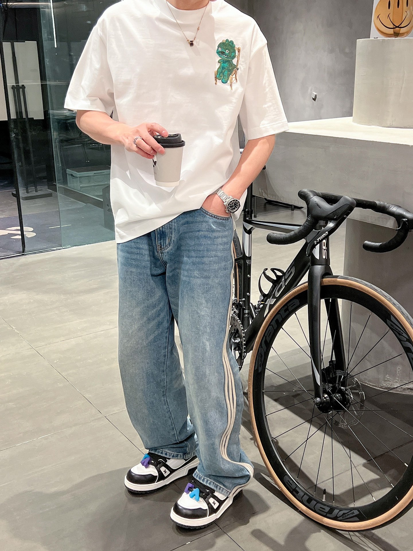 ディオールtシャツ激安通販 トップス tシャツ 短袖 純綿 シンプル 丸首 弾性がいい ロゴプリント 人気服 ホワイト_3