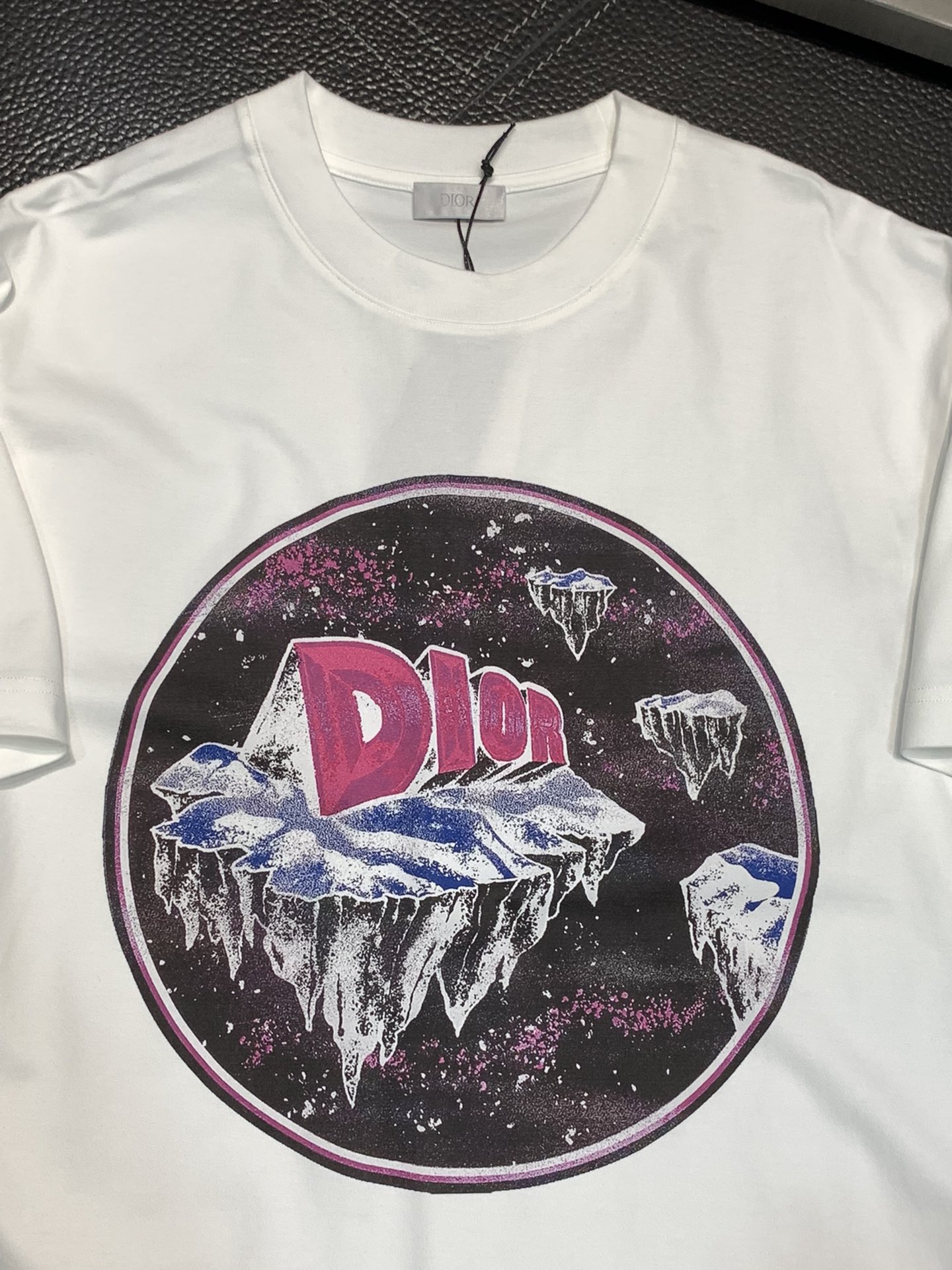 春夏人気セール安い ディオールtシャツヤフオク偽物 純綿 トップス 柔らかい 快適 プリント メンズ 2色可選_4