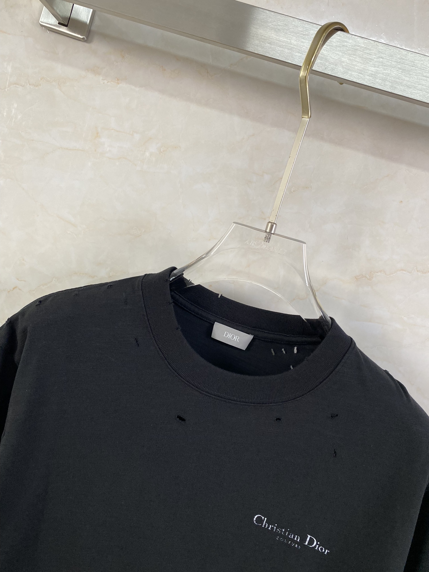 お得100%新品 ディオール アトリエ tシャツスーパーコピー 純綿 トップス 短袖 シンプル 男女兼用 ブラック_3
