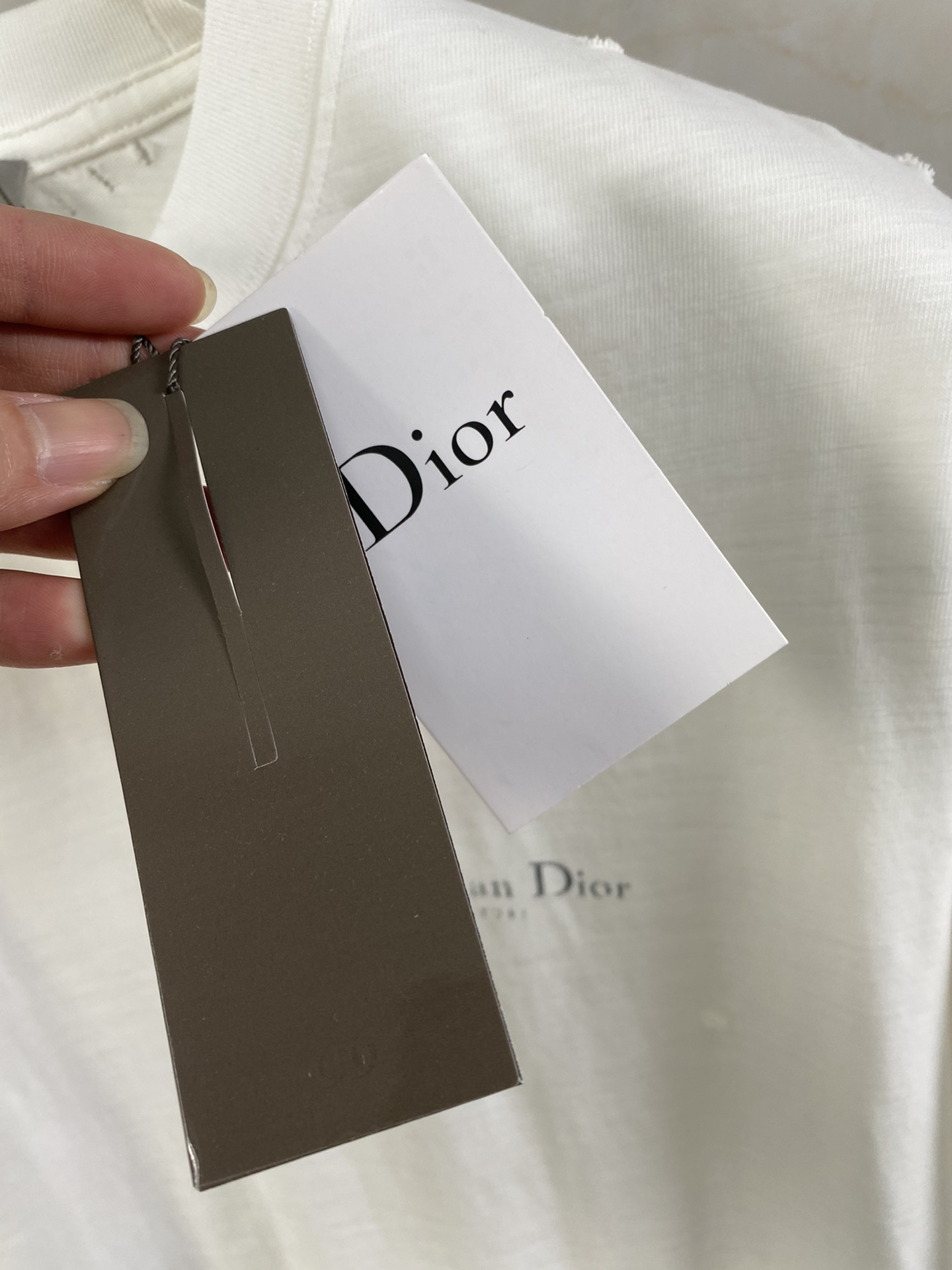 お得100%新品 tシャツ ディオール激安通販 純綿 トップス 短袖 シンプル 男女兼用 ホワイト_7