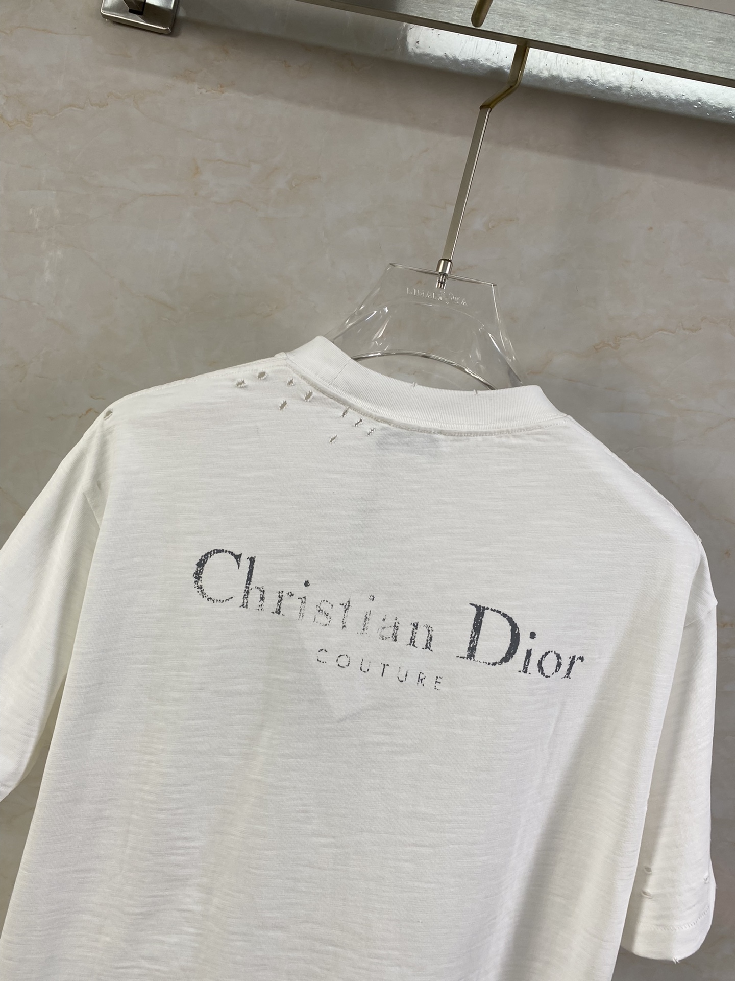 お得100%新品 tシャツ ディオール激安通販 純綿 トップス 短袖 シンプル 男女兼用 ホワイト_8