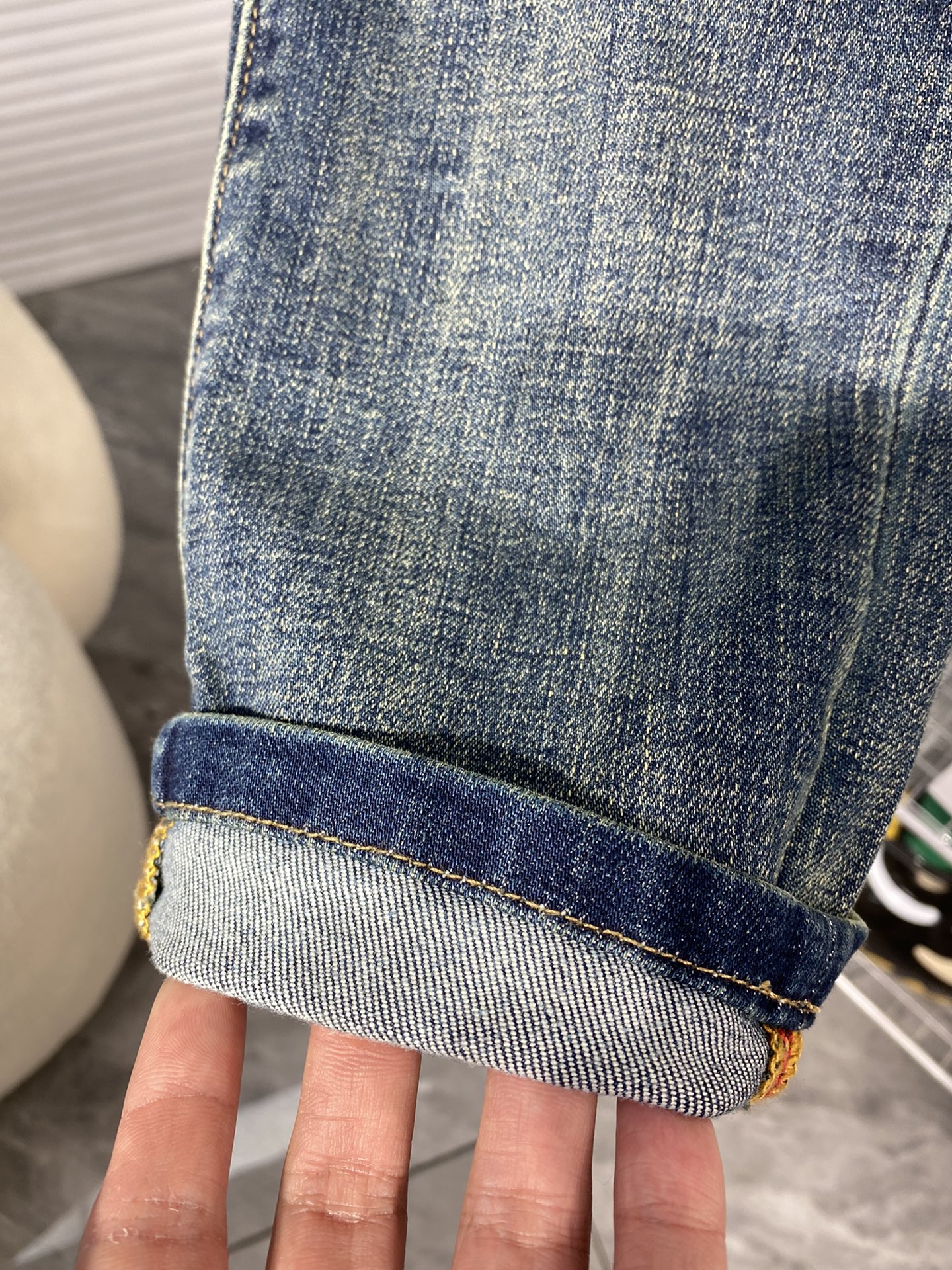 ディオールハーフパンツＮ級品 デニム ズボン ジーンズ 柔らかい 美脚 優雅 シンプル ブルー_6