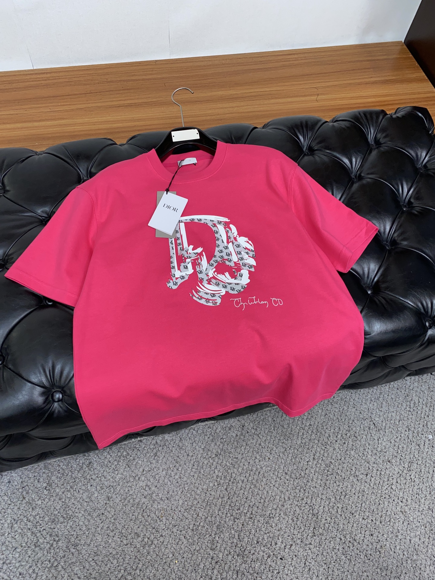 限定人気品★セール！ディオール、リップ偽物 短袖 トップス 純綿tシャツ プリント 柔らかい 夏品 個性的 レッド_8