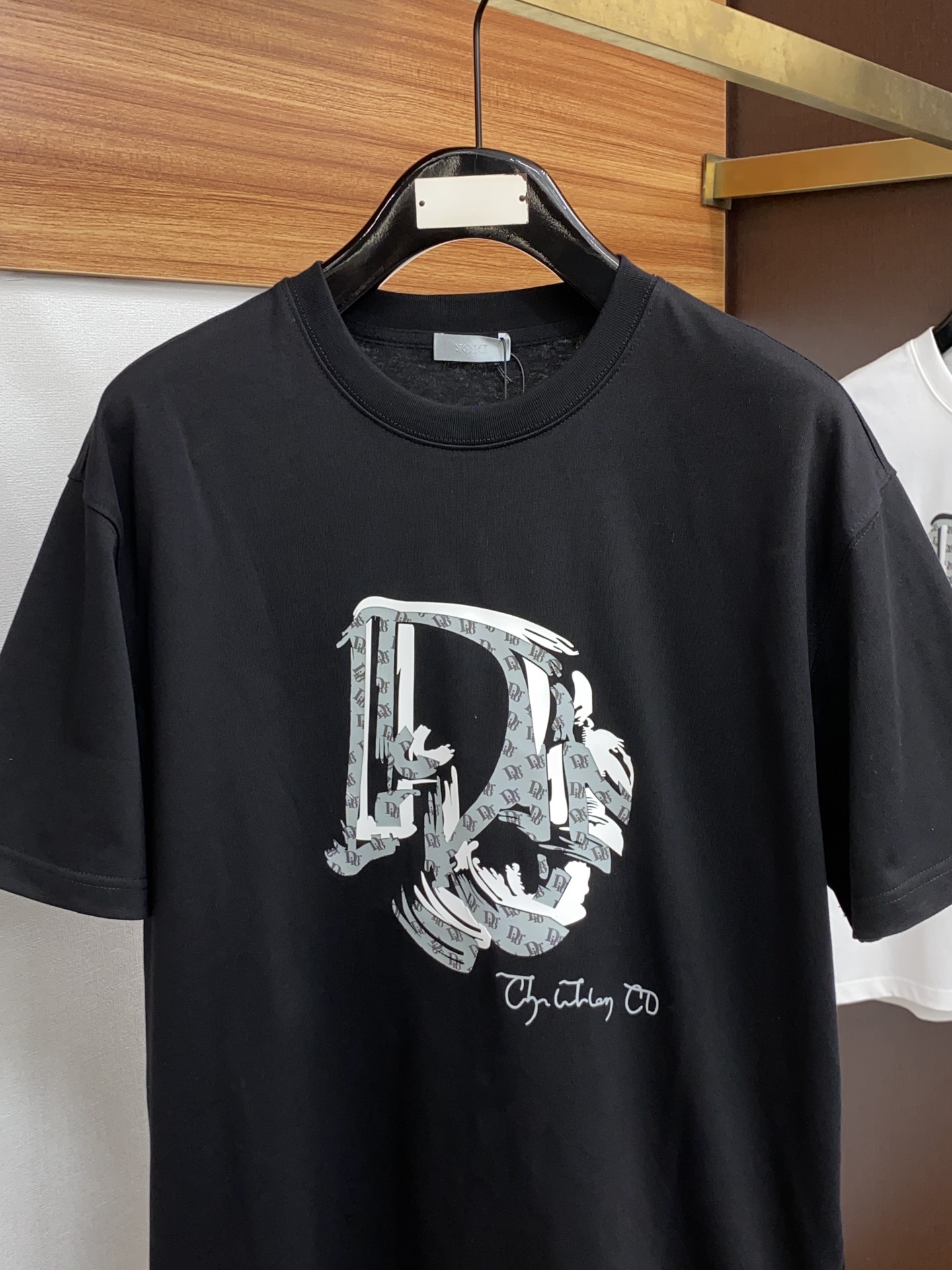 限定人気品★セール！dior レディース tシャツコピー 短袖 トップス 純綿tシャツ プリント 柔らかい 夏品 個性的 ブラック_2