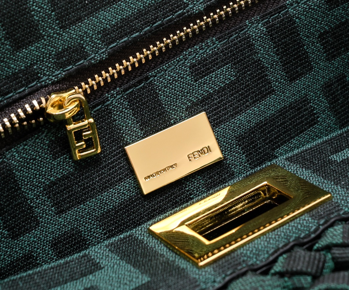 フェンディ バッグ カラフルコピー 斜め掛けバッグ 持ちバッグ 牛革 レザー 編みバッグ 人気定番 レディース グリーン_6