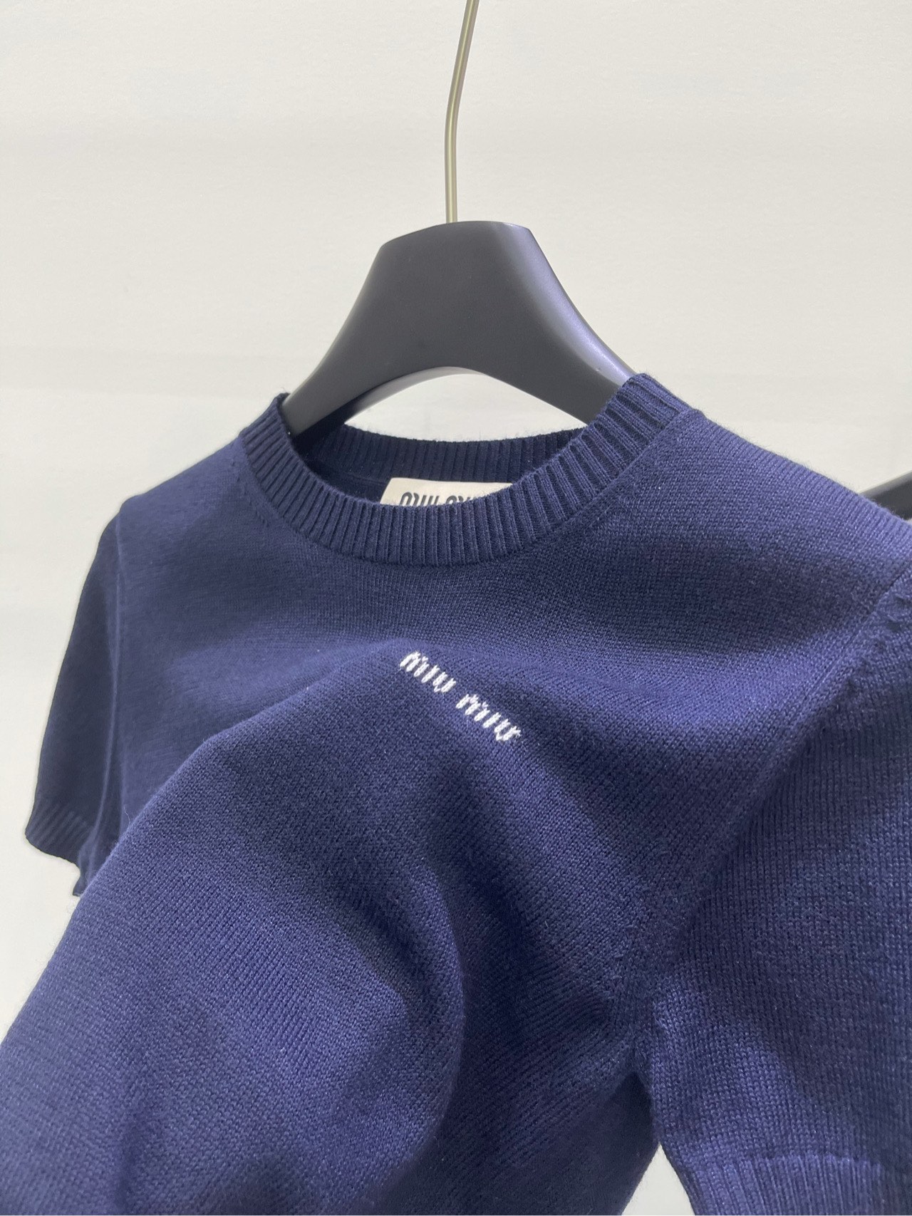 ミュウミュウローファー激安通販 Tシャツ 半袖 トップス 純綿 カジュアル シンプル ゆったり 人気販売 ブルー_3