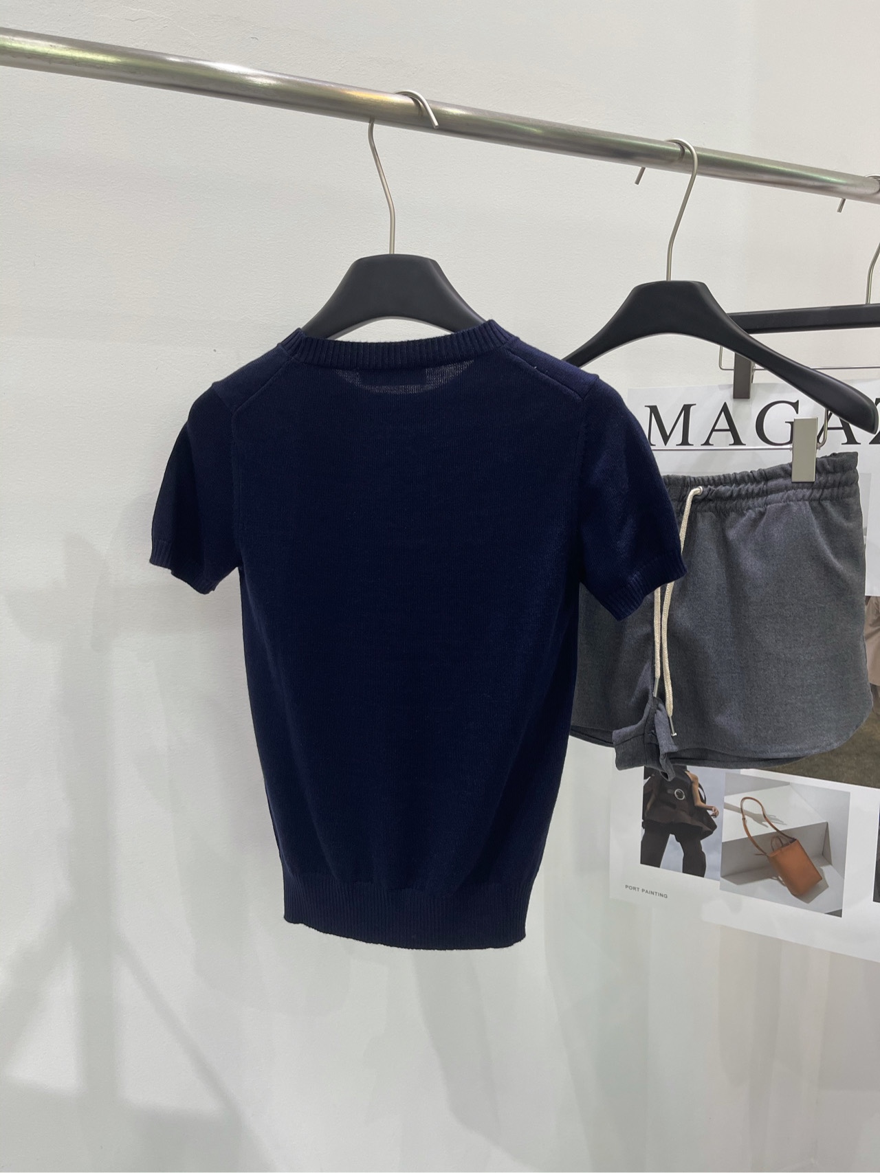 爆買い品質保証 ミュウミュウ ツイリー激安通販 Tシャツ トップス 短袖 純綿 シンプル ブルー_8