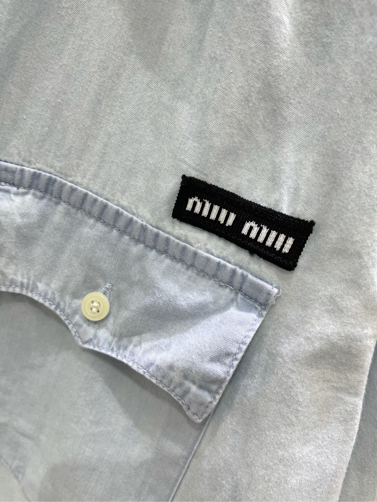 今季欲しい miumiu セータースーパーコピー トップス 純綿 ビジネス 長袖シャツ プレゼント デニム ブルー_3