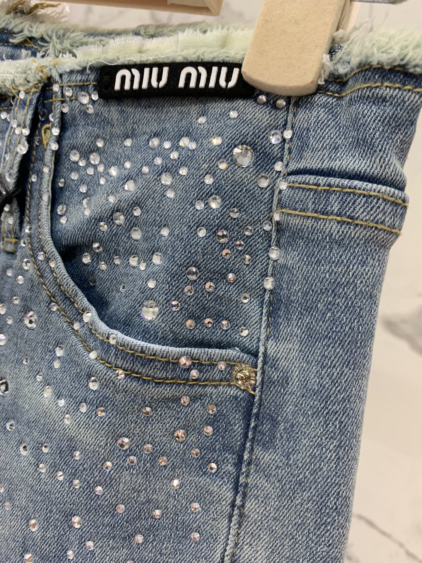 miumiu ジーパンスーパーコピー ラッパ形ズボン パンツ ジーンズ カジュアル ゆったり 美脚 大人気 ブルー_5