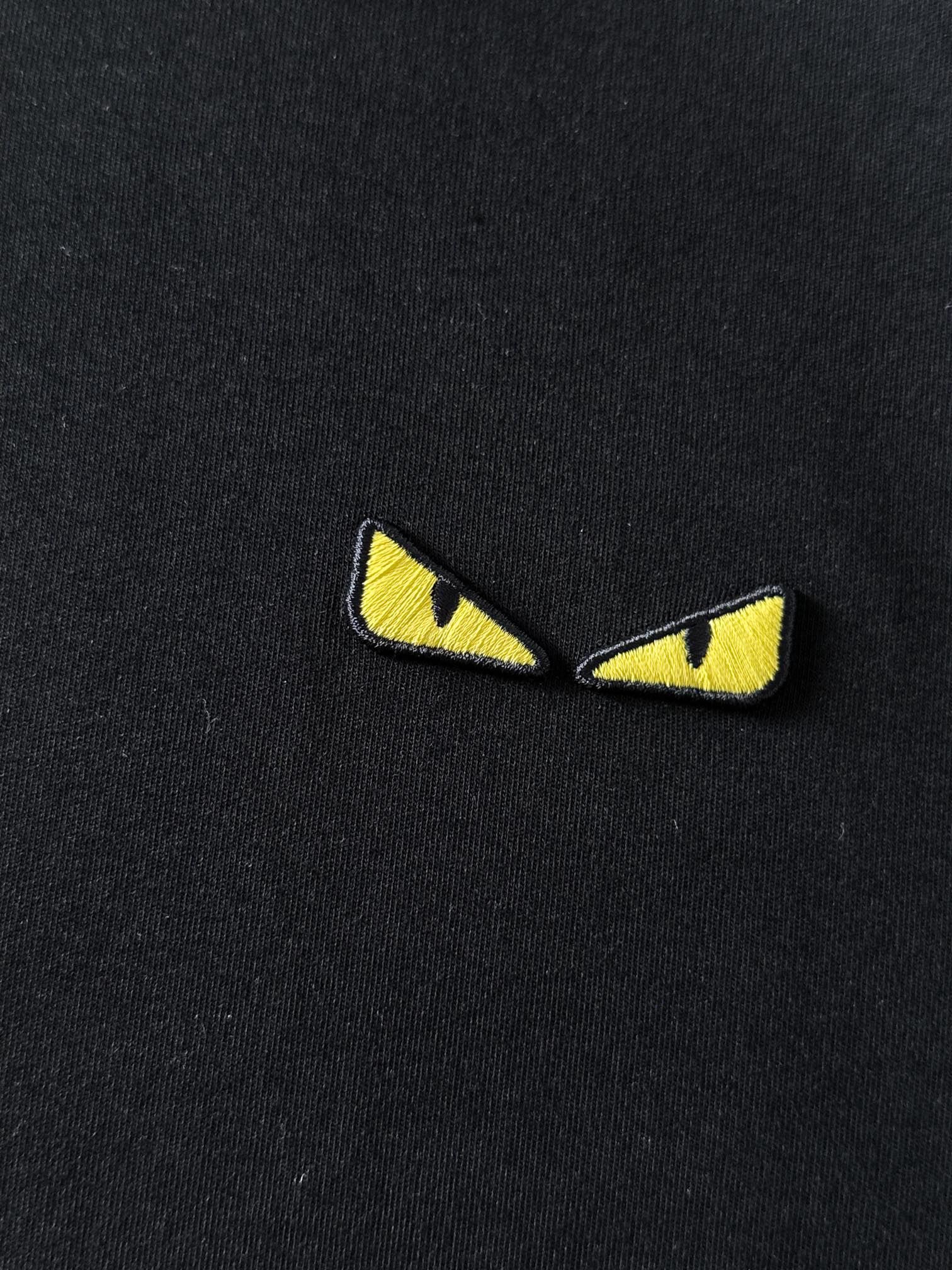 フェンディ t シャツ レディース激安通販 長袖 シンプル 純綿 トップス 丸首 ロゴ刺繍 柔らかい メンズ ブラック_5