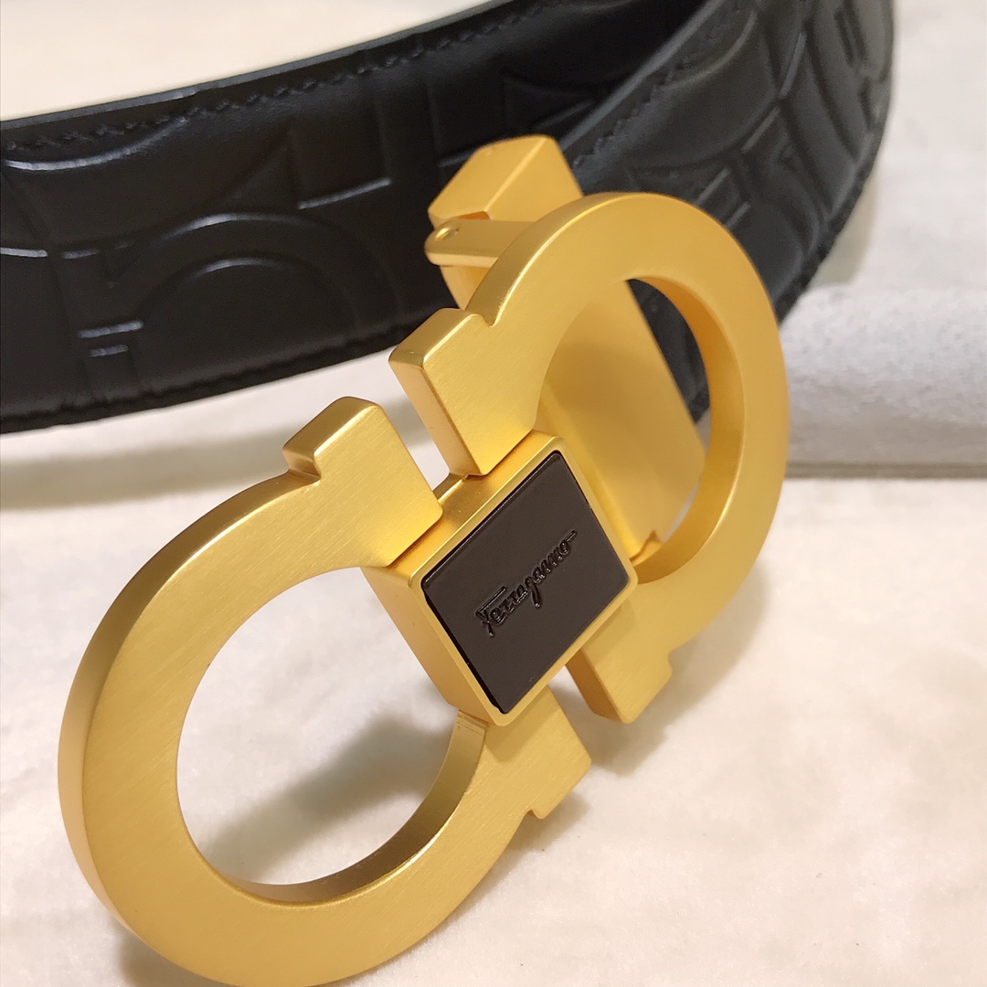 ferragamoふぇら が もの ベルト偽物 幅34㎜ ビジネス 紳士ベルト 牛革 本革 シンプル 両面兼用 メンズ 2色のバックル可選 ブラック_14