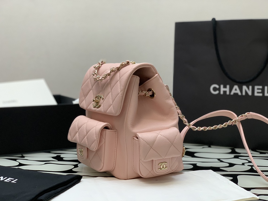 シャネル n級品 スーパーコピー バッグ レザー ピンク 軽量  人気　リュック_2