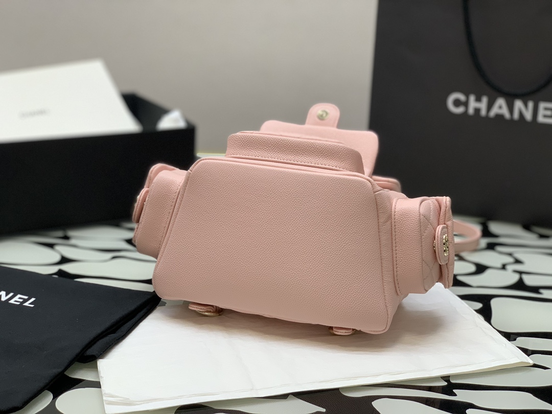 シャネル n級品 スーパーコピー バッグ レザー ピンク 軽量  人気　リュック_6