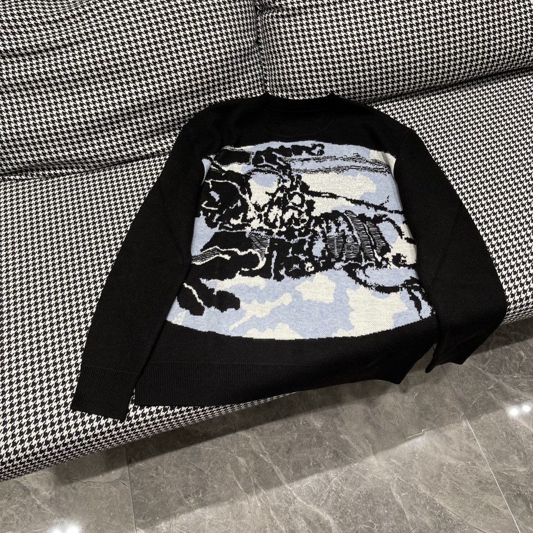 HOT品質保証 バーバリー カシミア セータースーパーコピー ニット アウター 暖かい ファッション ブラック_3