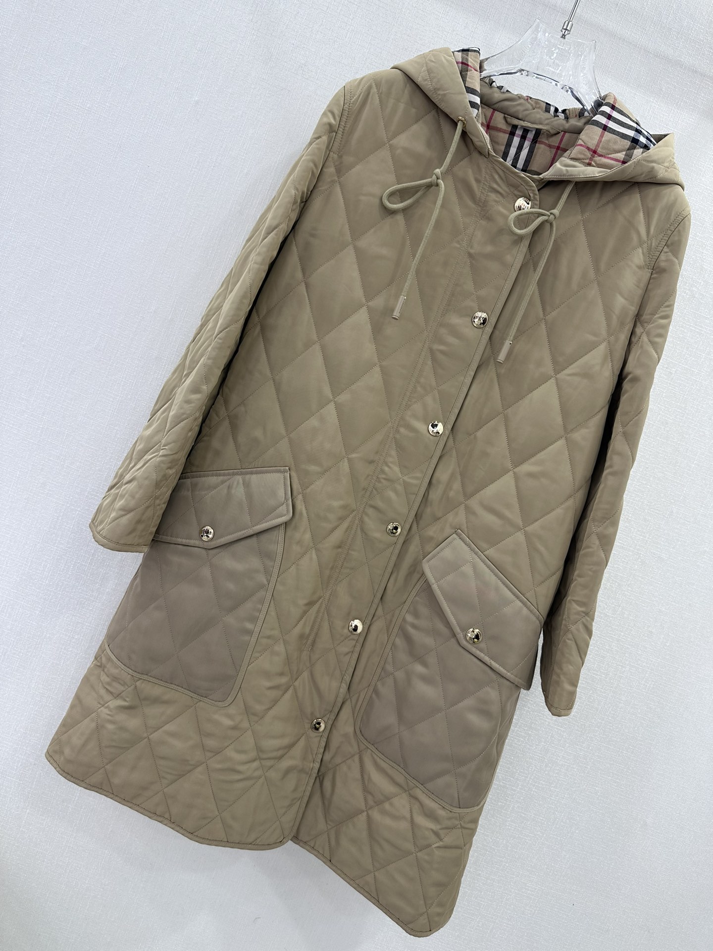 爆買い大得価 バーバリー ジャケット激安通販 アウター 中綿ジャケット コート 暖かい 厚い 保温 人気商品 シンプル ブラウン_3