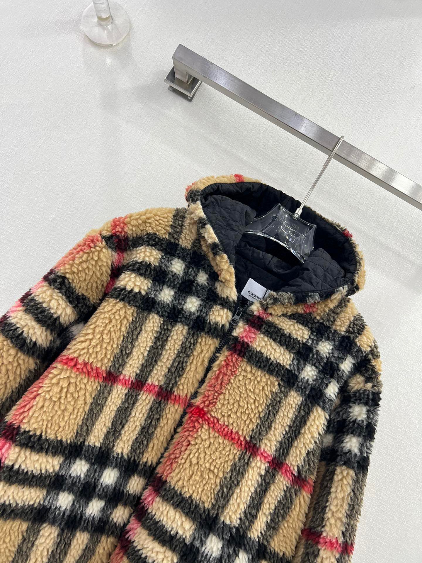 burberry ジャケットＮ級品 アウター 中綿 コート 格子模様 フード付き 秋冬新品 暖かい ファッション ブラウン_4