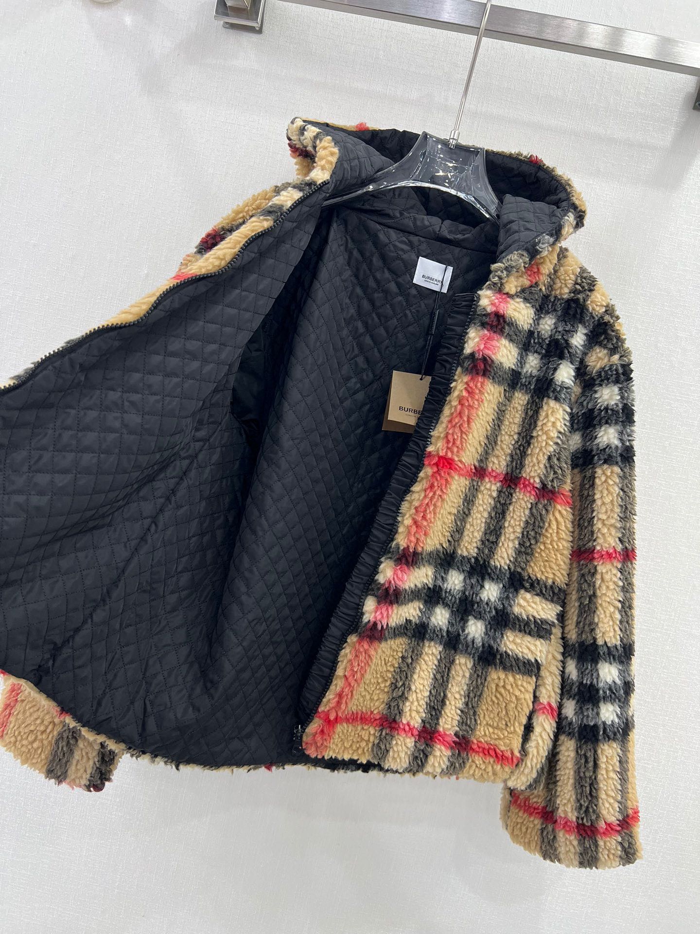 burberry ジャケットＮ級品 アウター 中綿 コート 格子模様 フード付き 秋冬新品 暖かい ファッション ブラウン_6