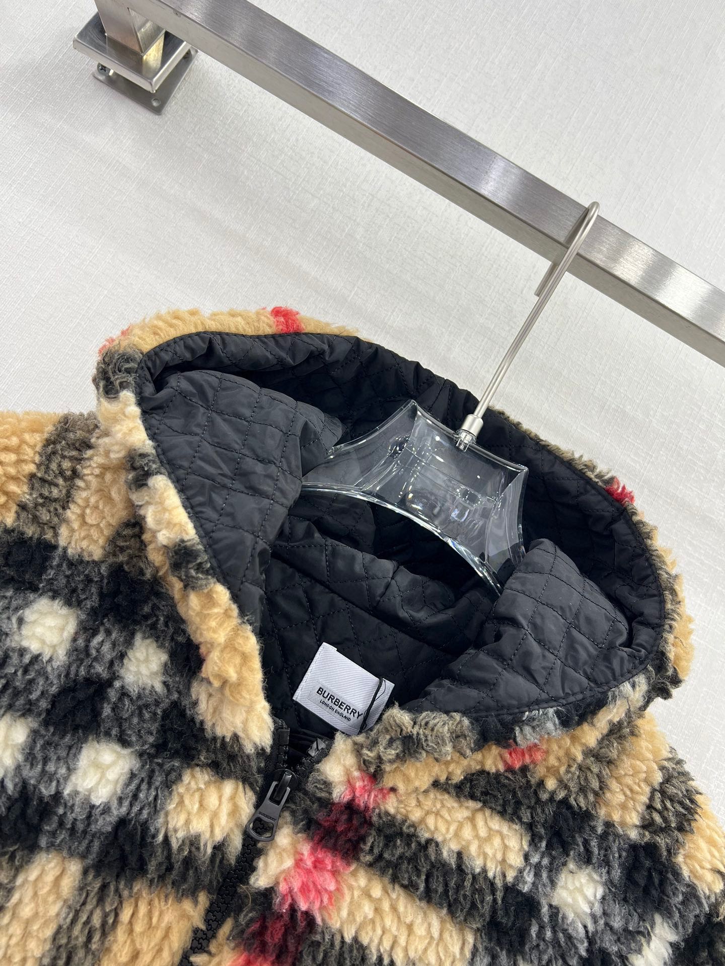 burberry ジャケットＮ級品 アウター 中綿 コート 格子模様 フード付き 秋冬新品 暖かい ファッション ブラウン_9