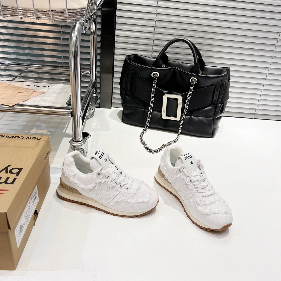 miumiu スニーカー 厚底スーパーコピー 運動 ランニング カジュアル シューズ 通学 スポーツシューズ ホワイト_7