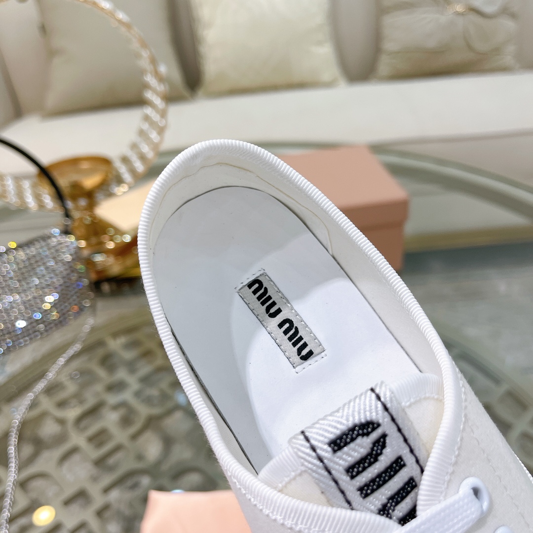 miumiu スニーカー 白偽物 カジュアルシューズ ダイヤモンド飾り ファッション 運動シューズ 牛革 ゴム底 人気販売 ホワイト_7