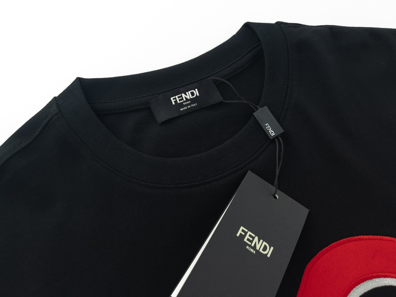 低価直輸入専門店 fendit シャツＮ級品 プリント純綿 トップス Tシャツ  男女兼用 短袖 シンプル 柔らかい ブラック_8