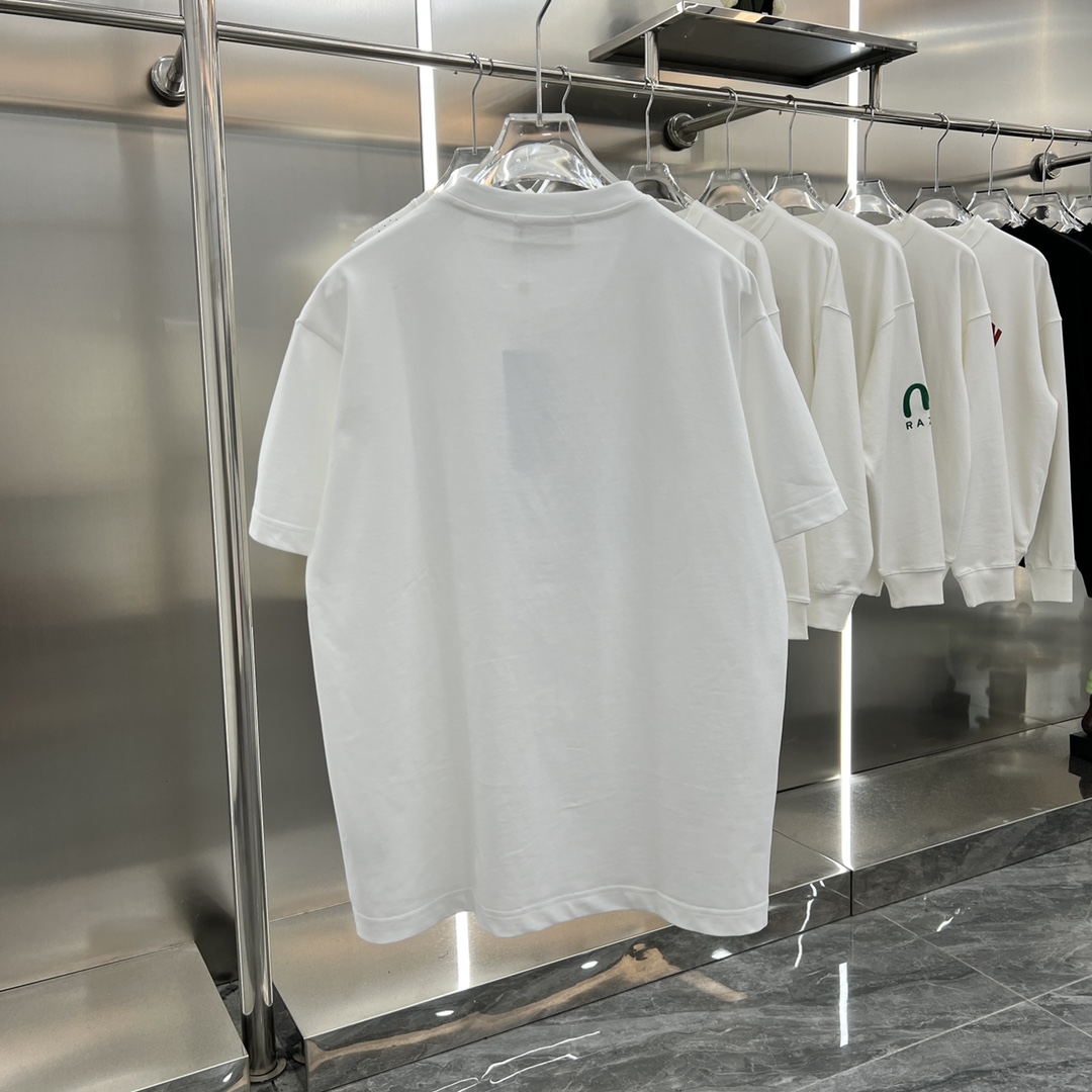 激安大特価最新作の fendi メンズ t シャツコピー 短袖 プリント 春服 純綿 トップス Tシャツ 刺繍 男女兼用 ホワイト_2