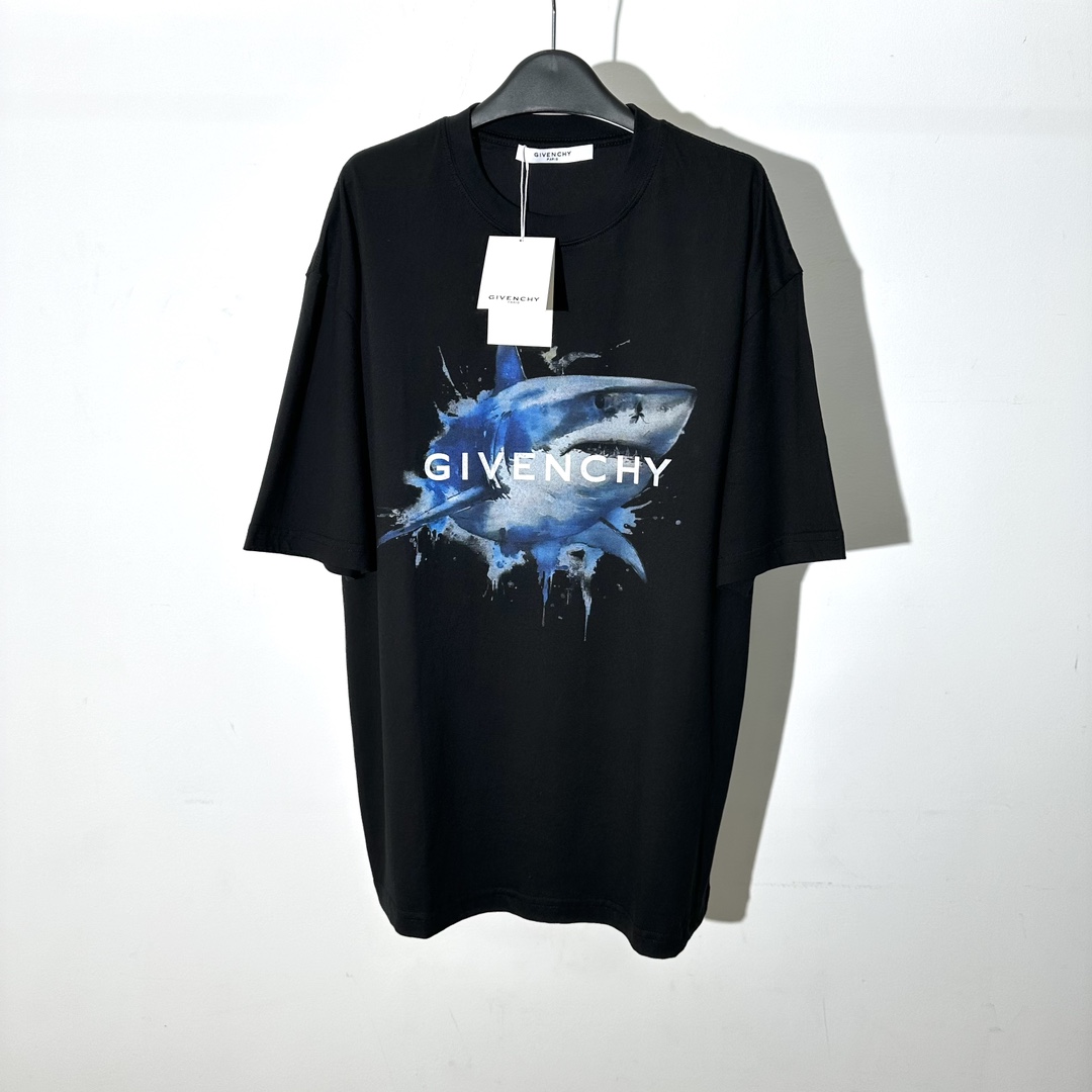 ジバンシィ GIVENCHY限定 コピー 半袖 Tシャツ コットン ブラック 柔らかい 花柄_1