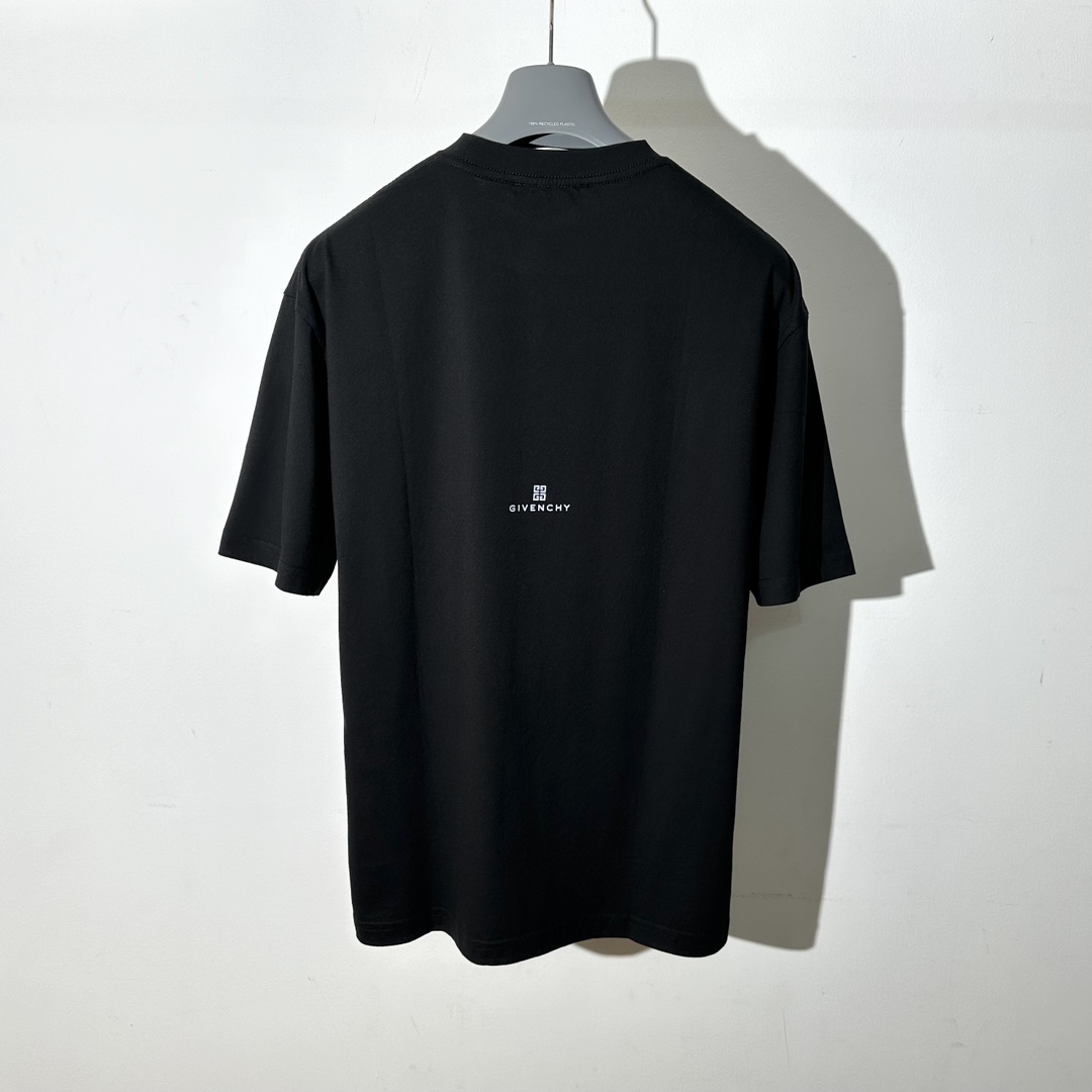 ジバンシィ GIVENCHY限定 コピー 半袖 Tシャツ コットン ブラック 柔らかい 花柄_2