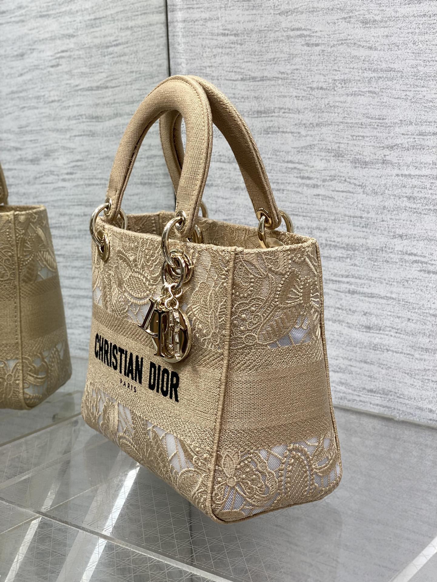 dior トート バッグ激安通販 持ちバッグ 牛革 刺繍 シンプル 綺麗！レディース ブラウン_5