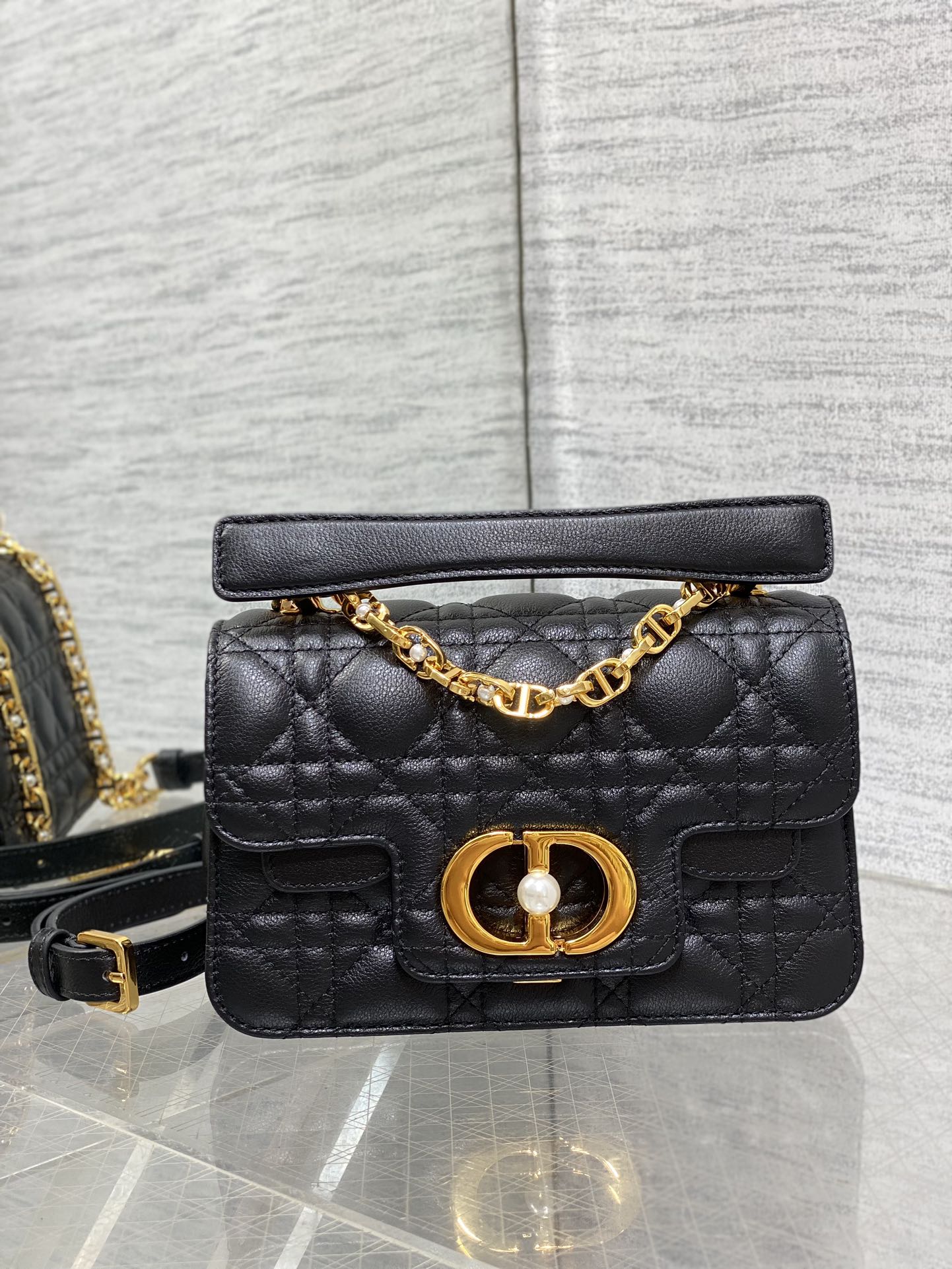 dior ブック トート激安通販 チェーンバッグ レディース 斜め掛けバッグ ロゴロック人気品 小さい ブラック_2