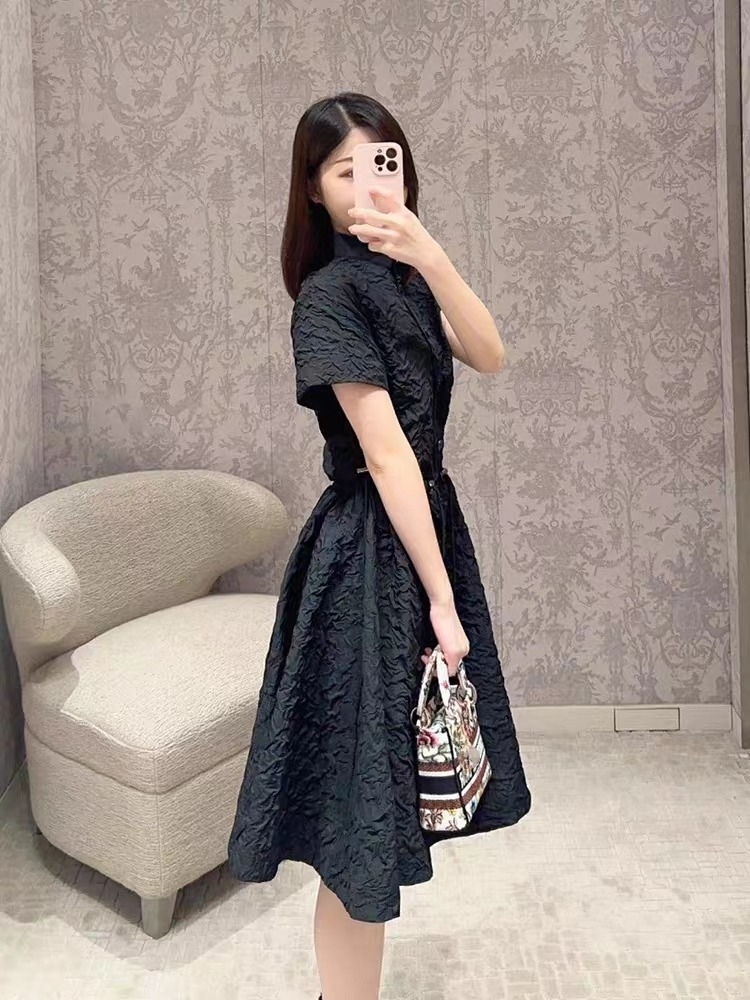 ディオール トートコピー レディース ワンピース スカート 可愛い 薄い 夏服 大人気 シンプル ブラック_4
