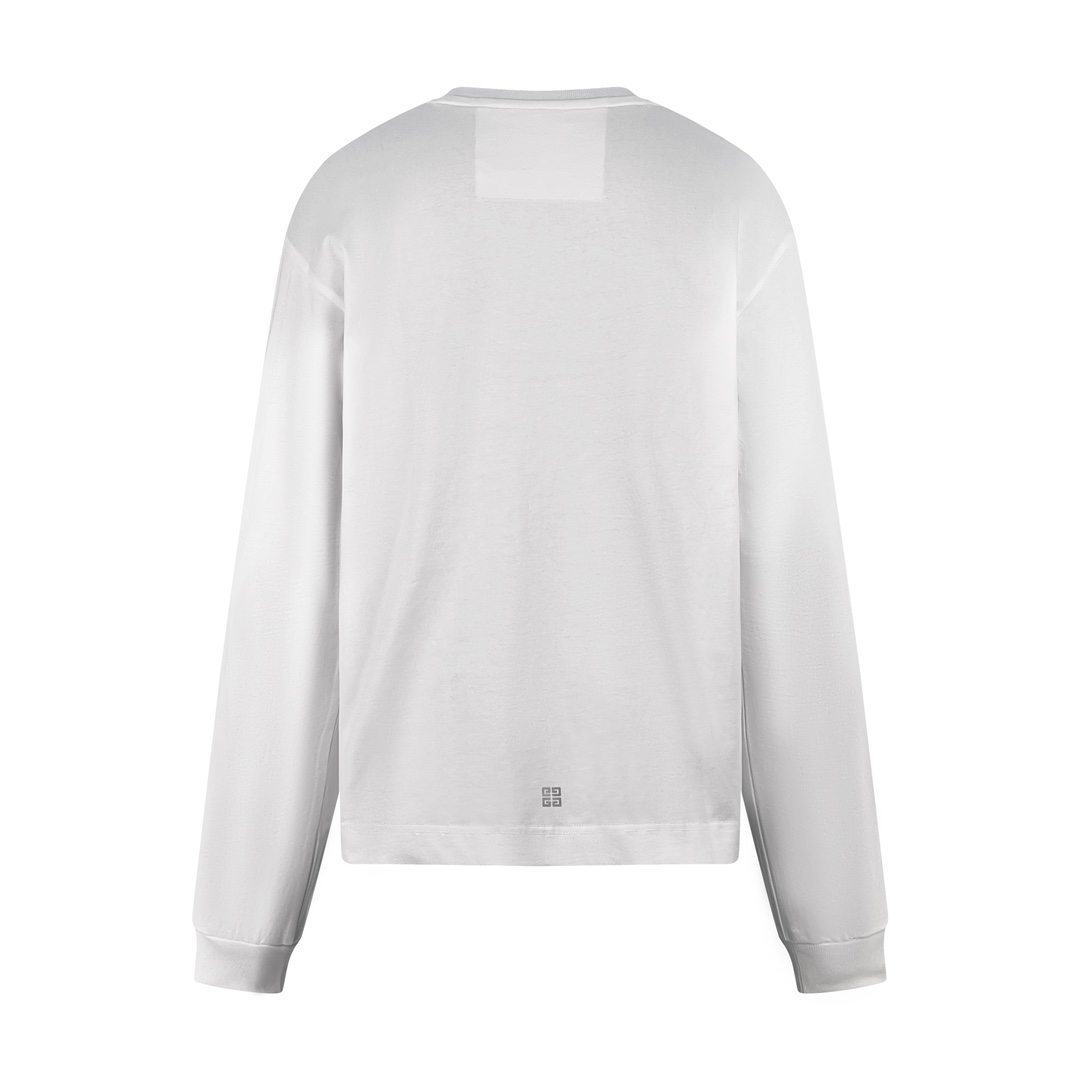ジバンシィ 定番人気物 コピー 長袖 Tシャツ コットン ホワイト 柔らかい 花柄_2