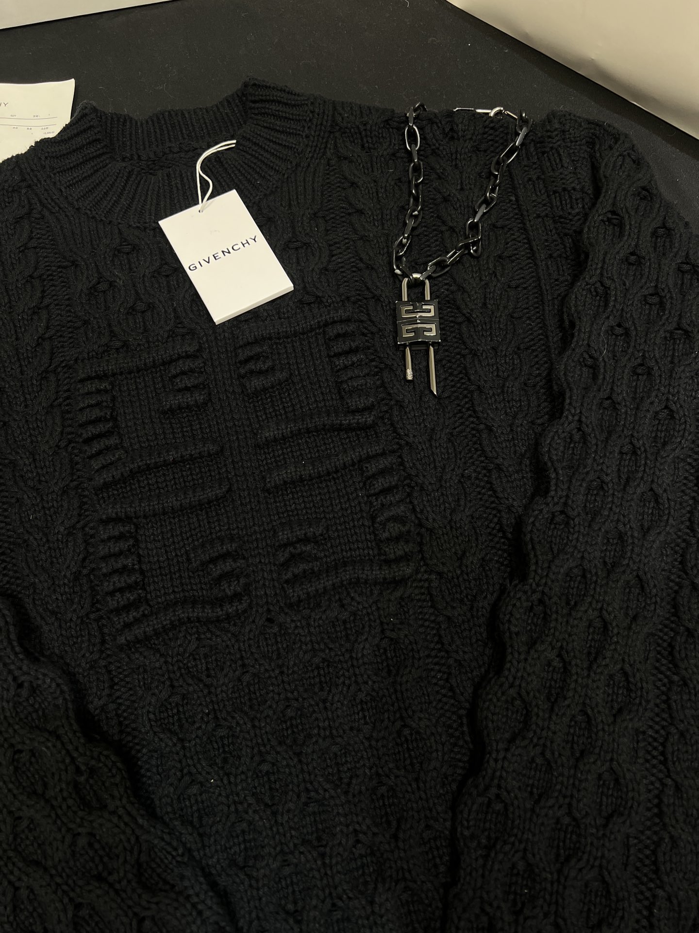 ジバンシィ GIVENCHY限定 コピー ジャージ ウール ブラック 長袖 セーター 柔らかい_4