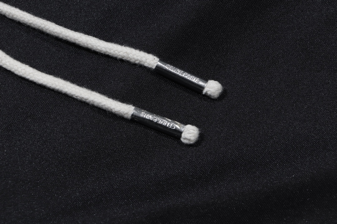 セリーヌズボンＮ級品 純綿 ショットパンツ ロゴ刺繍 超柔らかい シンプル  ゆったり 男女兼用 ブラック_5