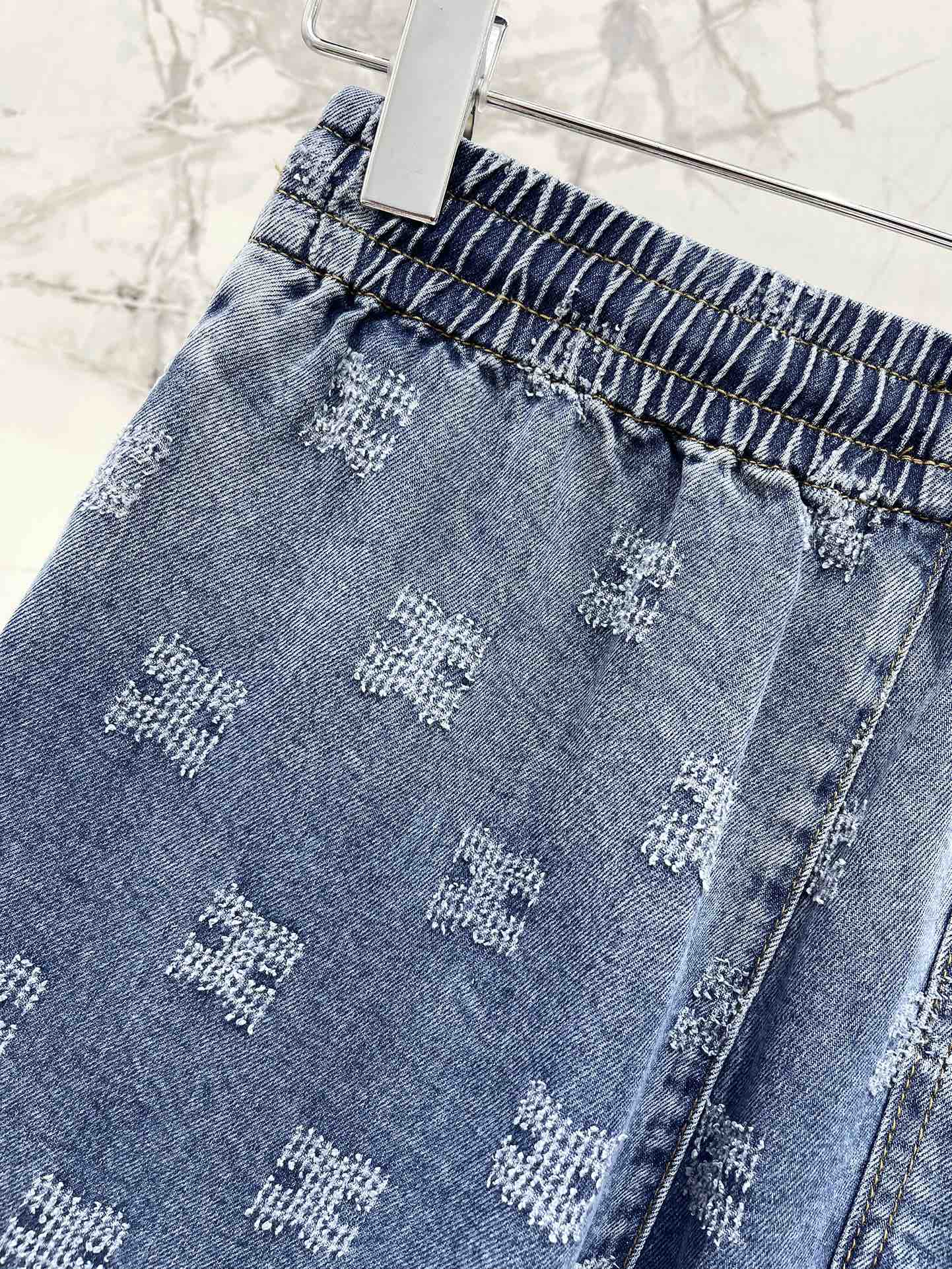 セリーヌ ズボン メンズコピー 純綿 ショットパンツ ジンーズ 柔らかい ロゴ刺繡 カラフル ブルー_6