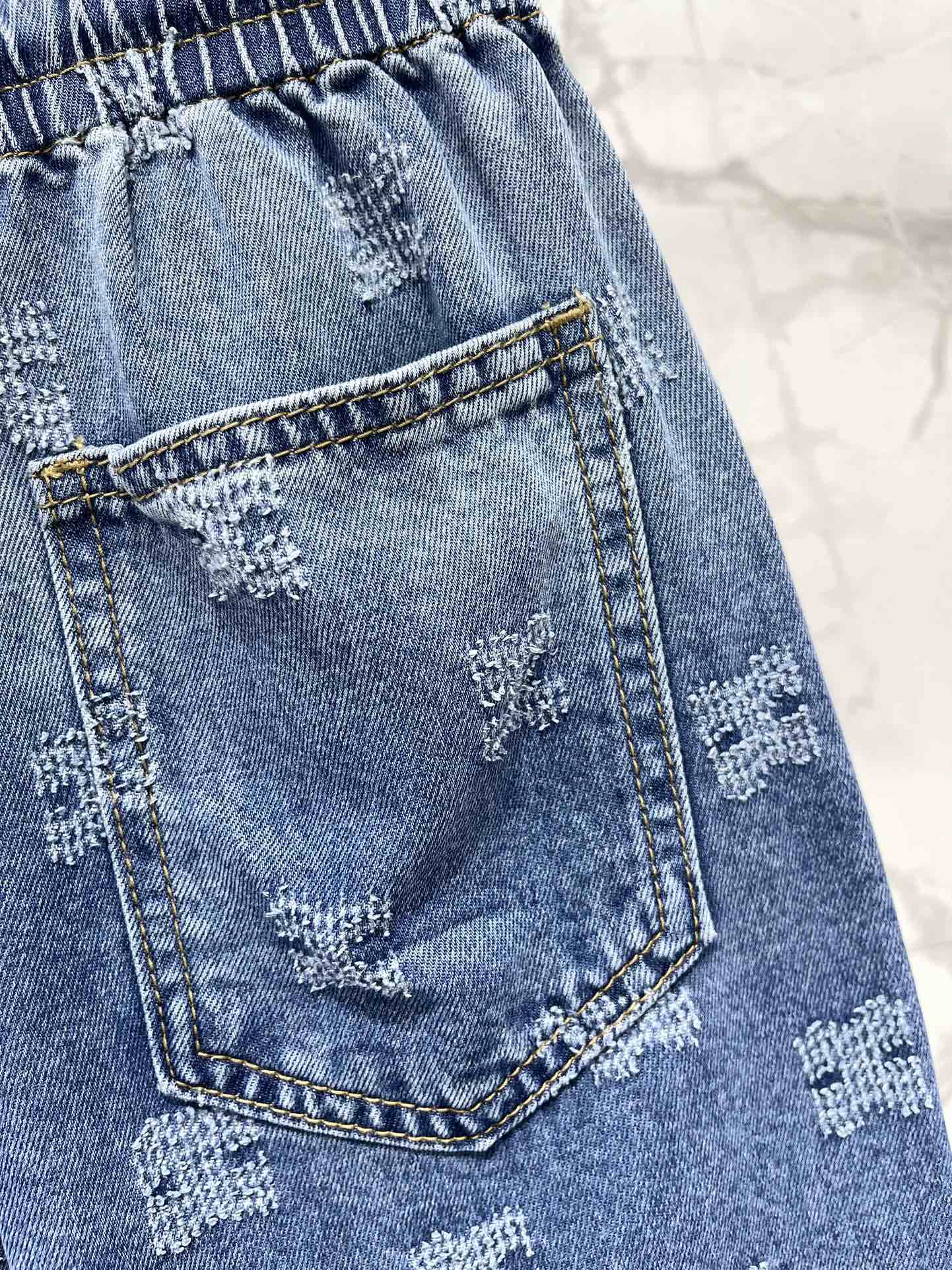 セリーヌ ズボン メンズコピー 純綿 ショットパンツ ジンーズ 柔らかい ロゴ刺繡 カラフル ブルー_7