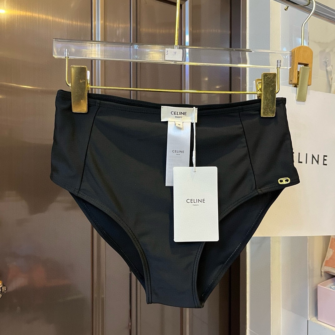 超激得品質保証 セリーヌ ビキニスーパーコピー 水着 セット プール 温泉 水泳 スイミング シンプル レディース ブラック_10