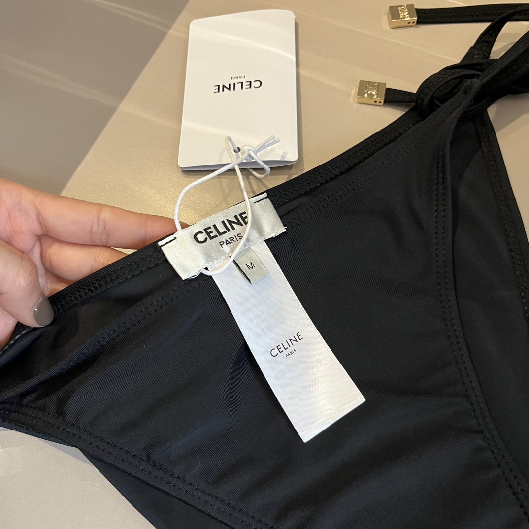 素敵な セリーヌ 水 値段激安通販 水着 セット プール 温泉 水泳 ビキニ シンプル レディース ブラック_7