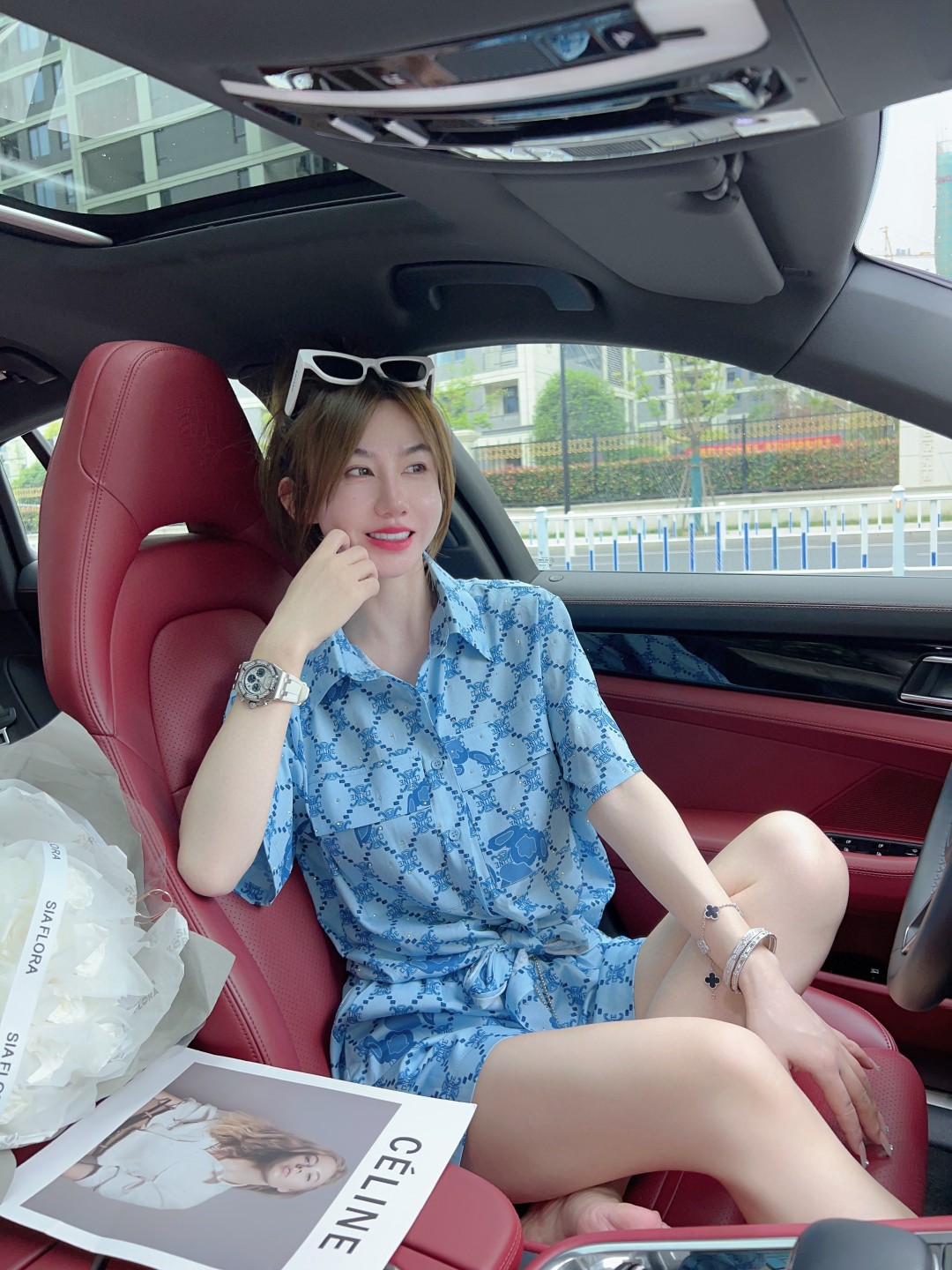NEW夏の セリーヌ ハーフパンツスーパーコピー カジュアルズボン ショットパンツ オールインワン 着痩せ レディース ブルー_4
