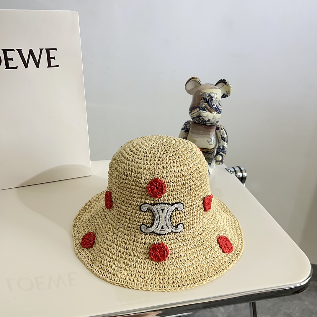 メンズ セリーヌキャップ激安通販 日焼け止め 夏品 涼しい 麦わら 草編め 夏の旅行 ビーチ レッド_3