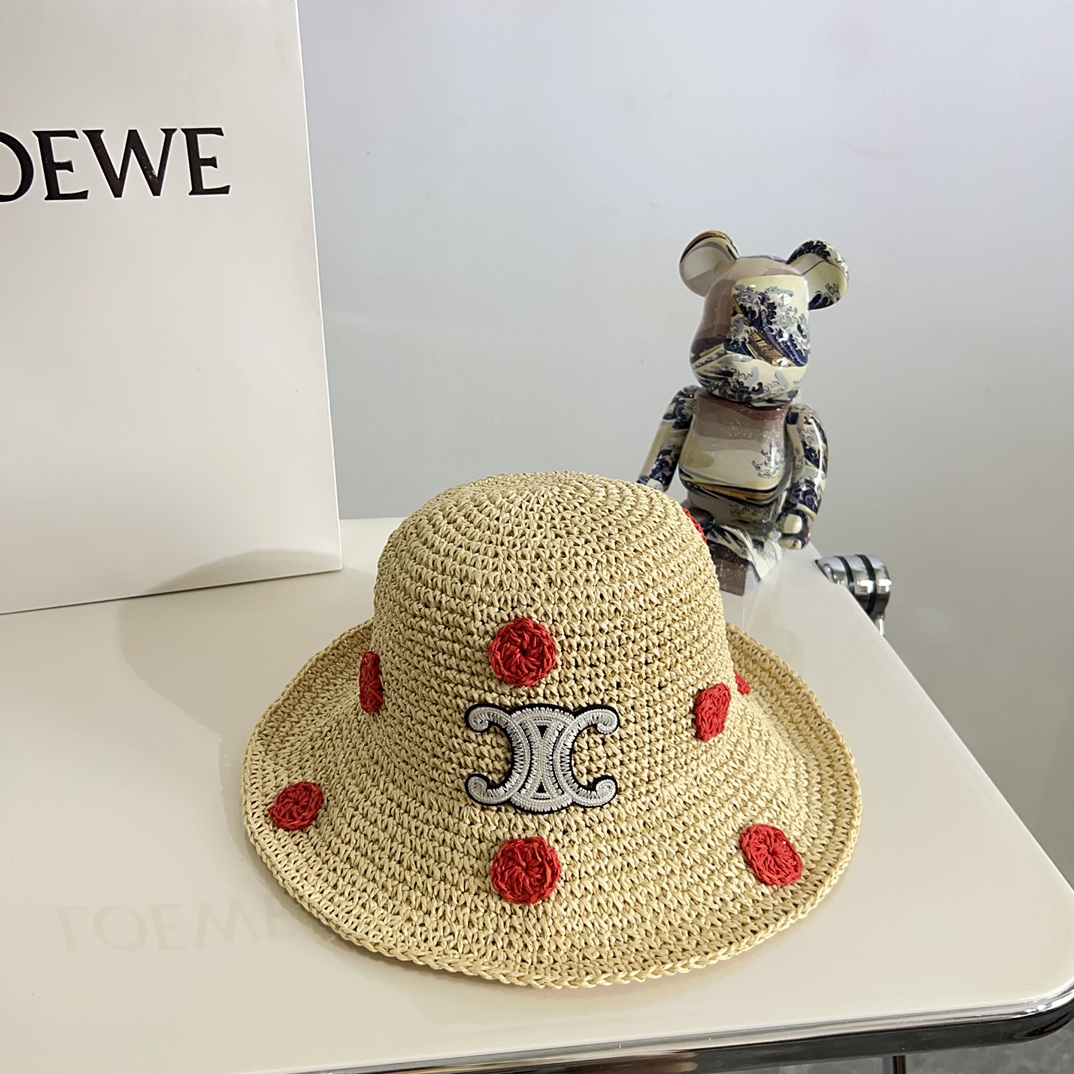 メンズ セリーヌキャップ激安通販 日焼け止め 夏品 涼しい 麦わら 草編め 夏の旅行 ビーチ レッド_4