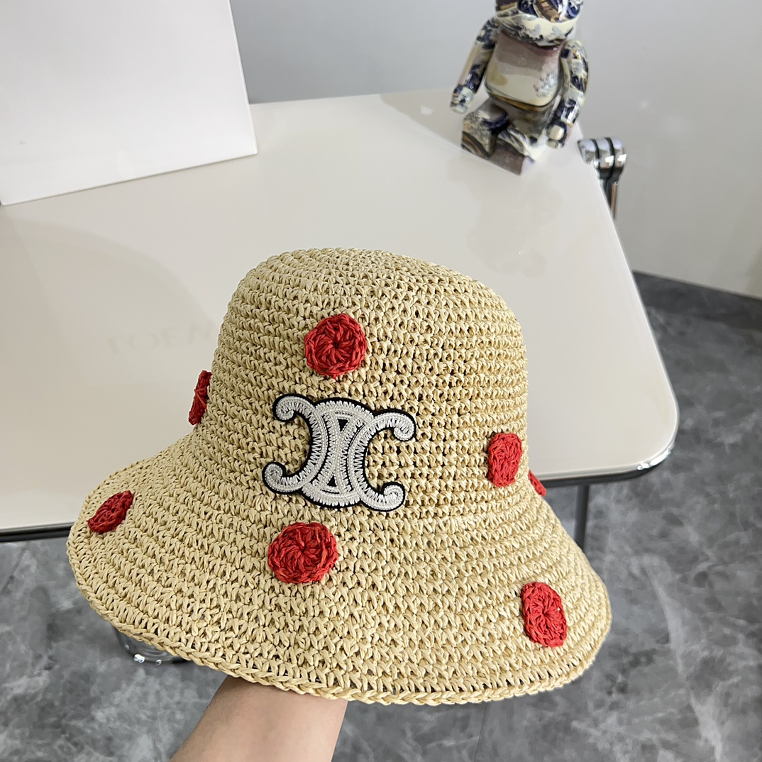 メンズ セリーヌキャップ激安通販 日焼け止め 夏品 涼しい 麦わら 草編め 夏の旅行 ビーチ レッド_5